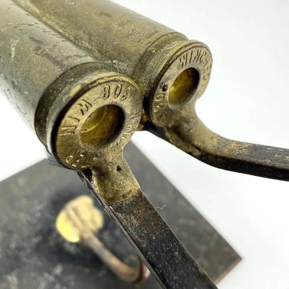 Vintage Industrial Metal Diver Sculpture Brutalist Found Object Art Brutalist